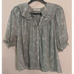 Doen Prairie Blouse in Sweet Daisy (Sz Small)